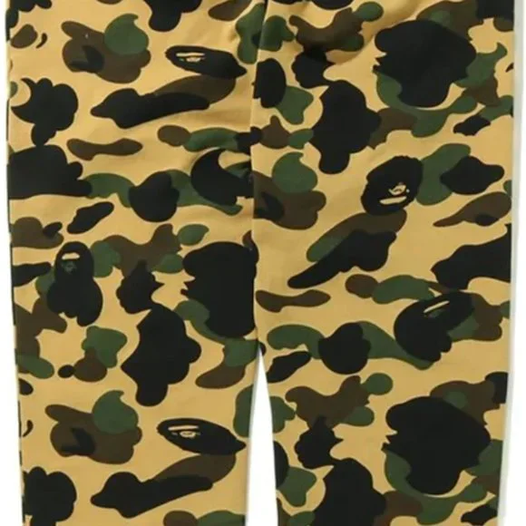BAPE 1St Camo Shark Slim Sweatpants Green/Yellow xxl